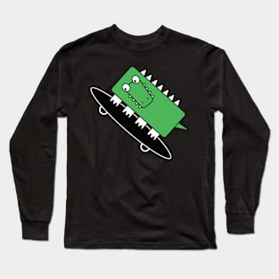 alligator on the skateboard Long Sleeve T-Shirt